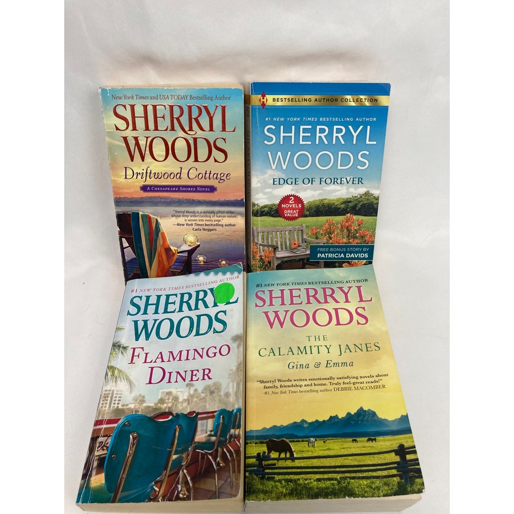 Sherryl Woods Romance Paperback Lot of 4 Sweet Magnolias Trinity Harbor